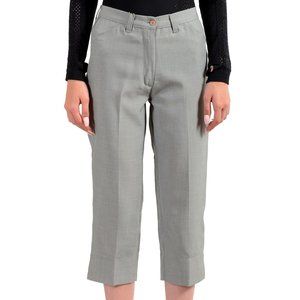 Take-Two Women's Light Gray Capri Cropped Pants